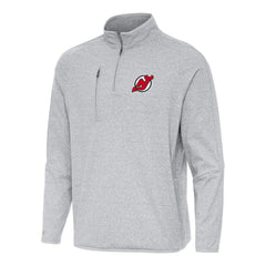 New Jersey Devils Antigua Certain Quarter-Zip Tri-Blend Sweatshirt - Heather Gray | NHL near me