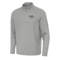 Nashville Predators Antigua Subtle Quarter-Zip Sweatshirt - Heather Gray | NHL near me