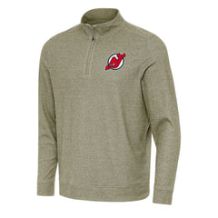 New Jersey Devils Antigua Subtle Quarter-Zip Sweatshirt - Olive | NHL near me