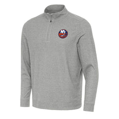 New York Islanders Antigua Subtle Quarter-Zip Sweatshirt - Heather Gray | NHL online