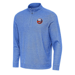 New York Islanders Antigua Subtle Quarter-Zip Sweatshirt - Heather Royal | NHL Lifestyle