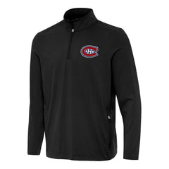 Montreal Canadiens Antigua Perilous Quarter-Zip Sweatshirt - Black | NHL Lifestyle