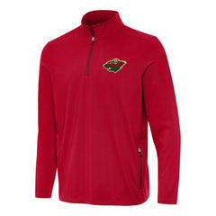 Minnesota Wild Antigua Perilous Quarter-Zip Sweatshirt - Red | NHL Clearance