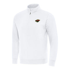 Minnesota Wild Antigua Victory Quarter-Zip Mock Sweatshirt - White | NHL online
