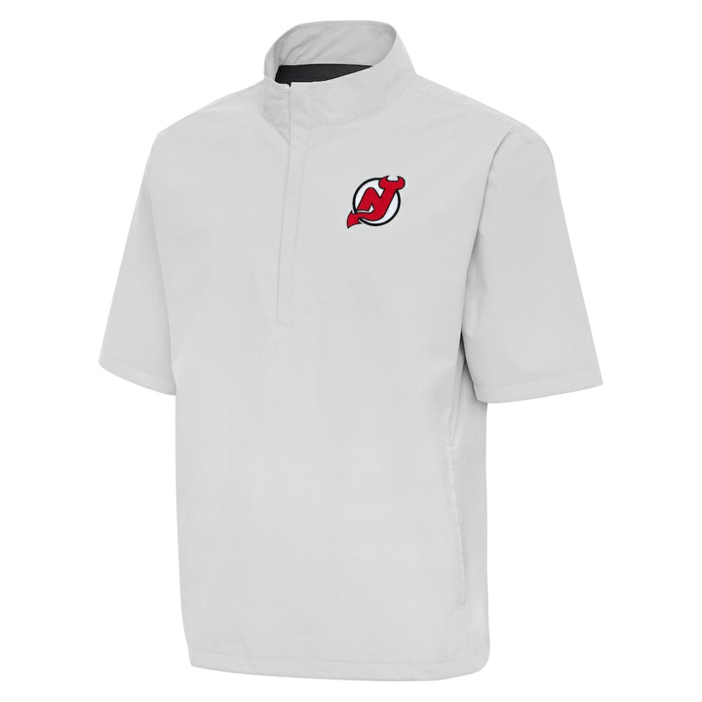 New Jersey Devils Antigua Brisk Quarter-Zip Windbreaker - Heather Gray | NHL on sale