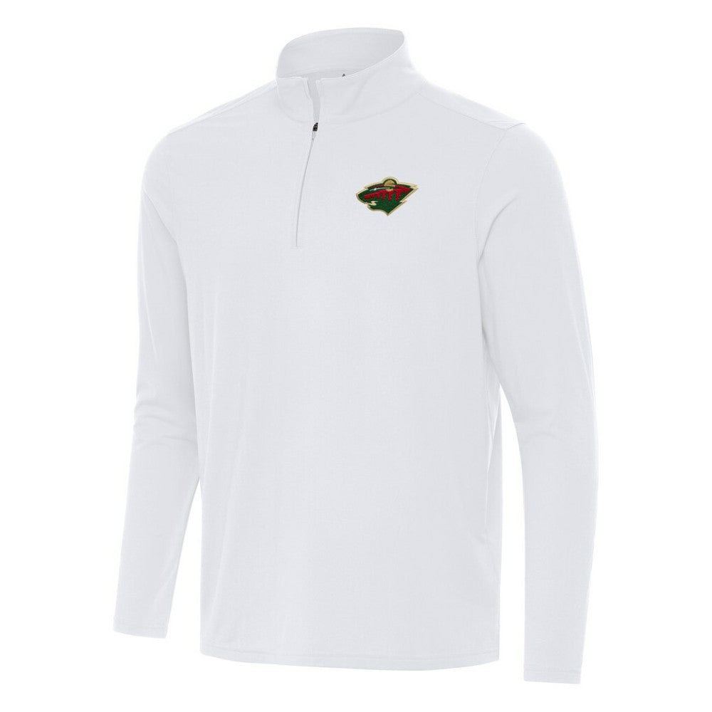 Minnesota Wild Antigua Intent Quarter-Zip Top - White | NHL Clearance