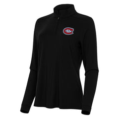 Montreal Canadiens Antigua Women's Intent Quarter-Zip Top - Black | NHL on sale