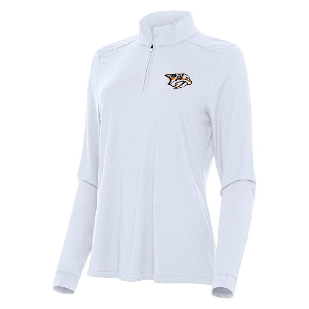 Nashville Predators Antigua Women's Intent Quarter-Zip Top - White | NHL discount