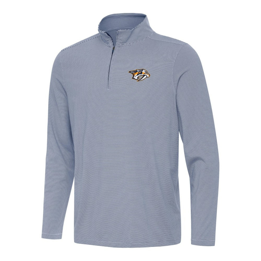 Nashville Predators Antigua Twine Quarter-Zip Top - Navy | NHL Lifestyle