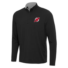New Jersey Devils Antigua Content Quarter-Zip Pullover Top - Black/Gray | NHL sale