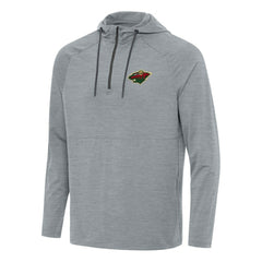 Minnesota Wild Antigua Spikes Quarter-Zip Hoodie - Heather Gray | NHL on sale