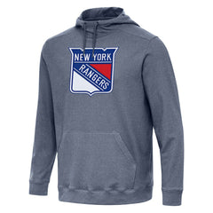 New York Rangers Antigua Cloud Pullover Hoodie - Heather Navy | NHL Lifestyle