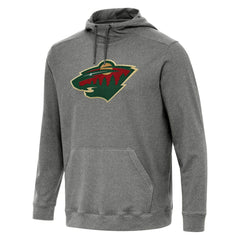 Minnesota Wild Antigua Cloud Pullover Hoodie - Heather Black | NHL discount