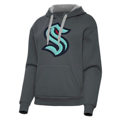 Seattle Kraken Antigua Women's Victory Pullover Hoodie - Charcoal | NHL sale