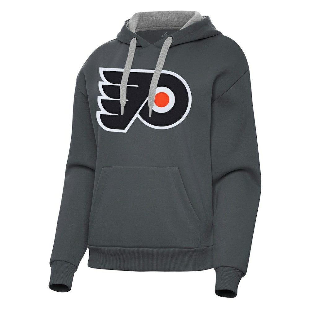 Philadelphia Flyers Antigua Women's Victory Pullover Hoodie - Charcoal | NHL Lifestyle