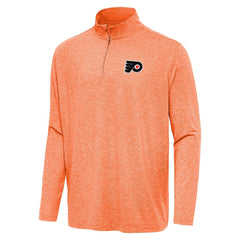 Philadelphia Flyers Antigua Hunk Quarter-Zip Top - Heather Orange | NHL Clearance