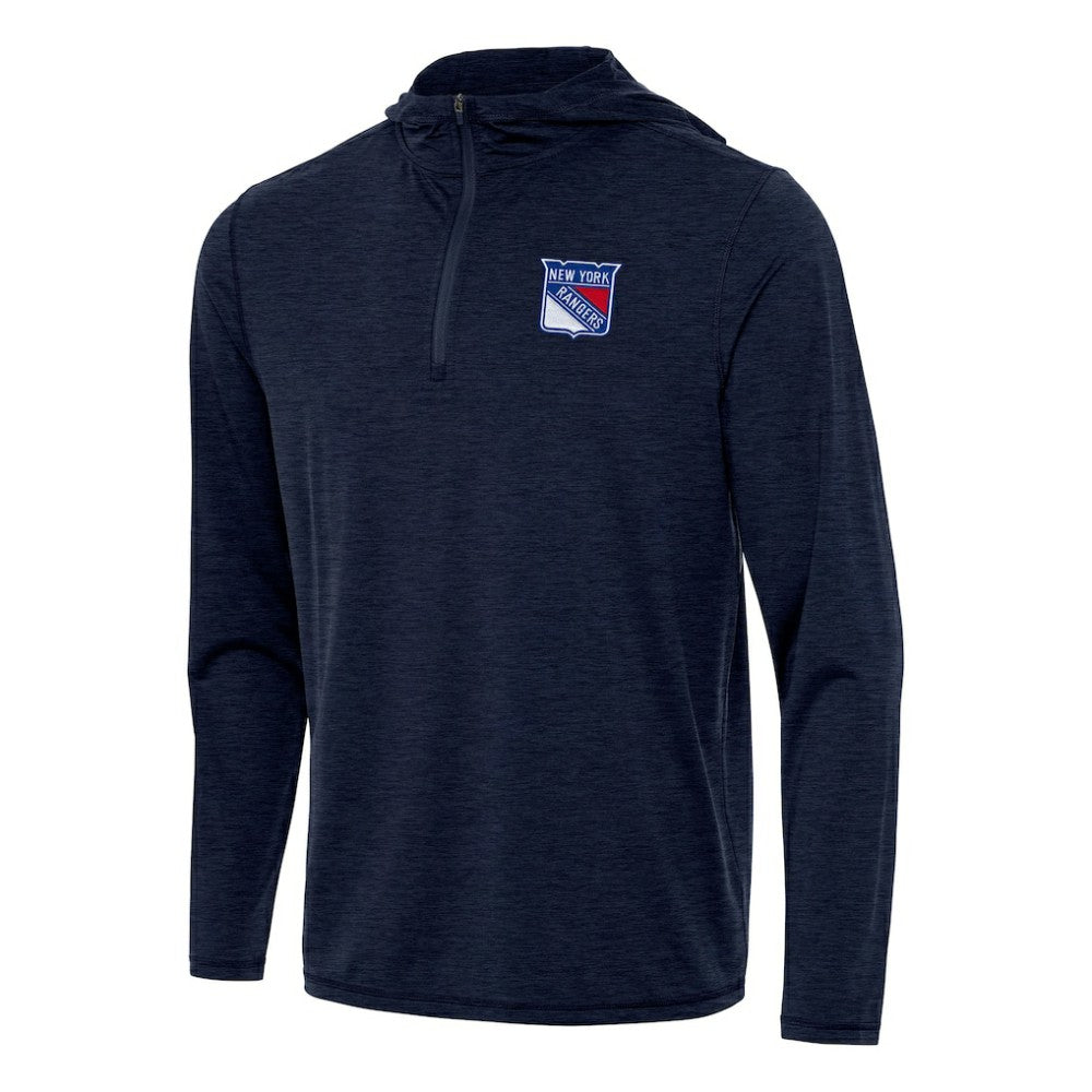 New York Rangers Antigua Tidy Quarter-Zip Hoodie - Heather Navy | NHL sale