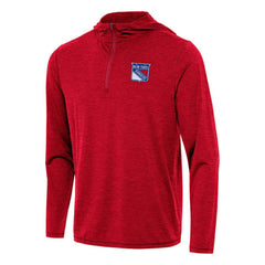 New York Rangers Antigua Tidy Quarter-Zip Hoodie - Heather Red | NHL online