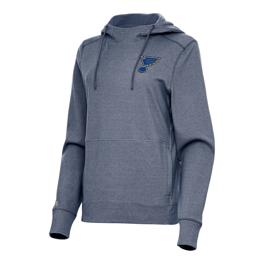 St. Louis Blues Antigua Women's Justice Pullover Hoodie - Heather Navy | NHL discount