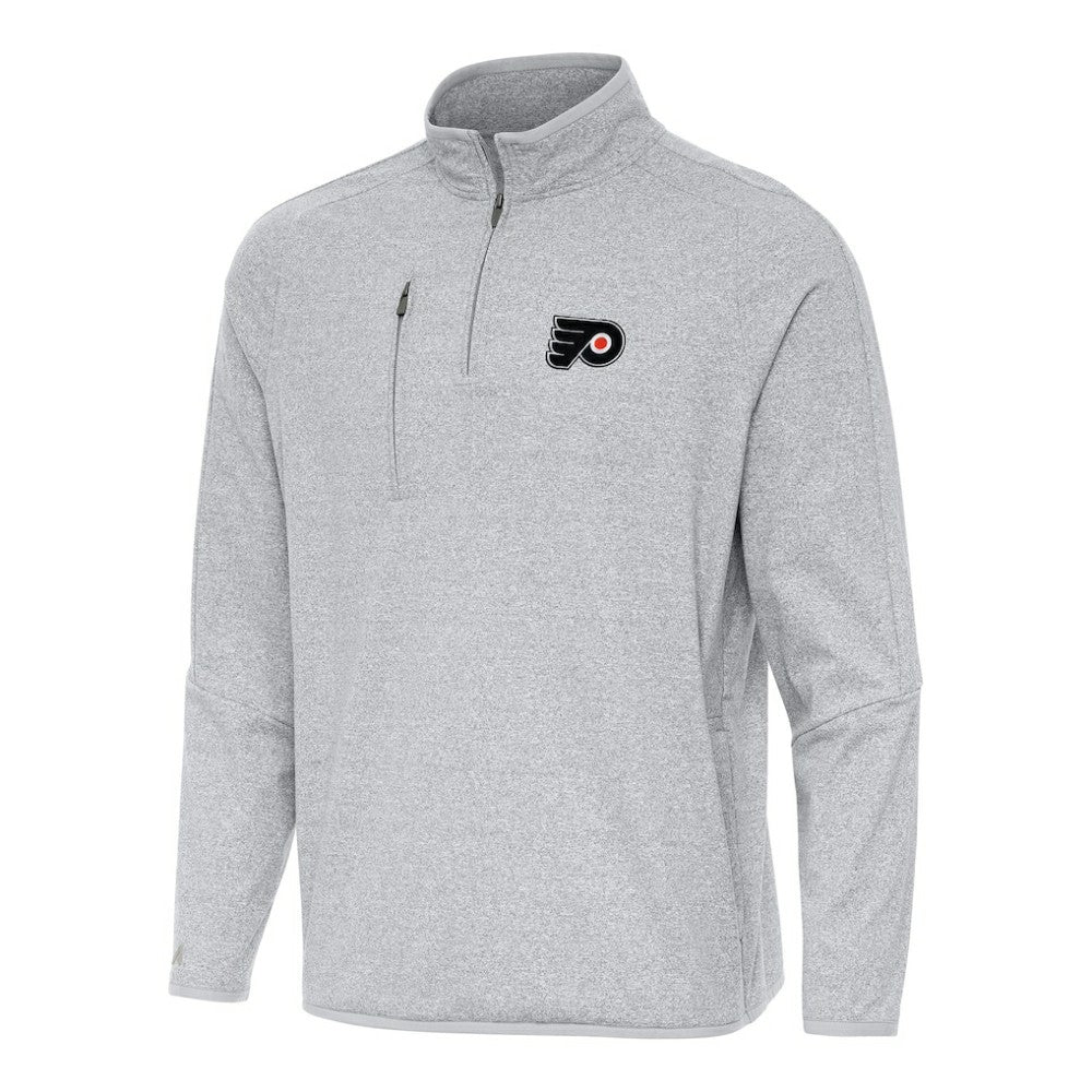 Philadelphia Flyers Antigua Certain Quarter-Zip Tri-Blend Sweatshirt - Heather Gray | NHL near me
