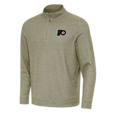 Philadelphia Flyers Antigua Subtle Quarter-Zip Sweatshirt - Olive | NHL online