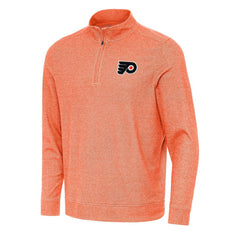 Philadelphia Flyers Antigua Subtle Quarter-Zip Sweatshirt - Heather Orange | NHL online