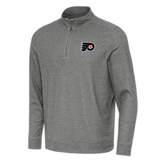 Philadelphia Flyers Antigua Subtle Quarter-Zip Sweatshirt - Heather Black | NHL online