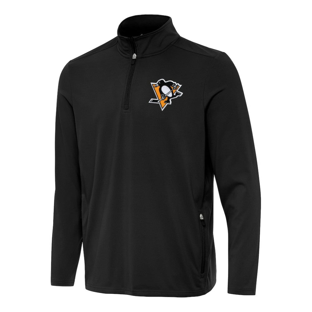Pittsburgh Penguins Antigua Perilous Quarter-Zip Sweatshirt - Black | NHL online