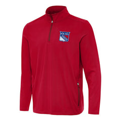 New York Rangers Antigua Perilous Quarter-Zip Sweatshirt - Red | NHL on sale