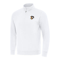 Pittsburgh Penguins Antigua Victory Quarter-Zip Mock Sweatshirt - White | NHL online