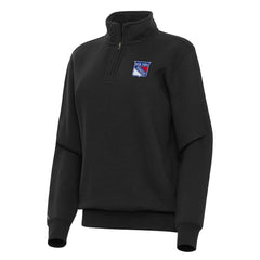 New York Rangers Antigua Women's Victory Quarter-Zip Sweatshirt - Black | NHL on sale