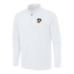 Pittsburgh Penguins Antigua Reprocess Quarter-Zip Top - White | NHL online