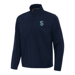 Seattle Kraken Antigua Brisk Quarter-Zip Windbreaker - Navy | NHL online