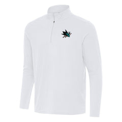 San Jose Sharks Antigua Intent Quarter-Zip Top - White | NHL discount