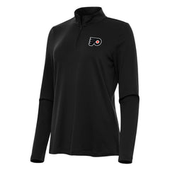 Philadelphia Flyers Antigua Women's Reprocess Quarter-Zip Top - Black | NHL near me