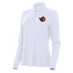 Ottawa Senators Antigua Women's Intent Quarter-Zip Top - White | NHL near me