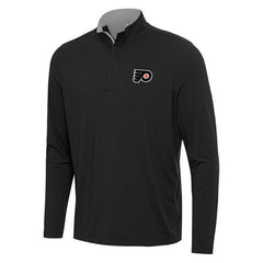 Philadelphia Flyers Antigua Content Quarter-Zip Pullover Top - Black/Gray | NHL near me