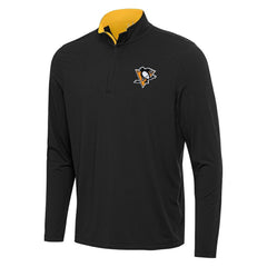 Pittsburgh Penguins Antigua Content Quarter-Zip Pullover Top - Black/Gold | NHL online
