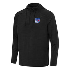New York Rangers Antigua Spikes Quarter-Zip Hoodie - Heather Black | NHL on sale