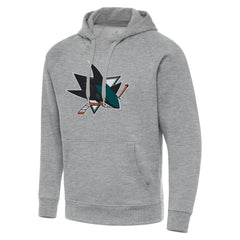 San Jose Sharks Antigua Big & Tall Victory Pullover Hoodie - Heather Gray | NHL Clearance