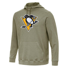 Pittsburgh Penguins Antigua Cloud Pullover Hoodie - Olive | NHL Lifestyle