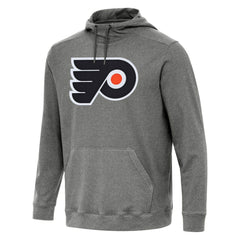 Philadelphia Flyers Antigua Cloud Pullover Hoodie - Heather Black | NHL Lifestyle