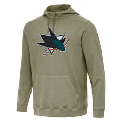 San Jose Sharks Antigua Cloud Pullover Hoodie - Olive | NHL online