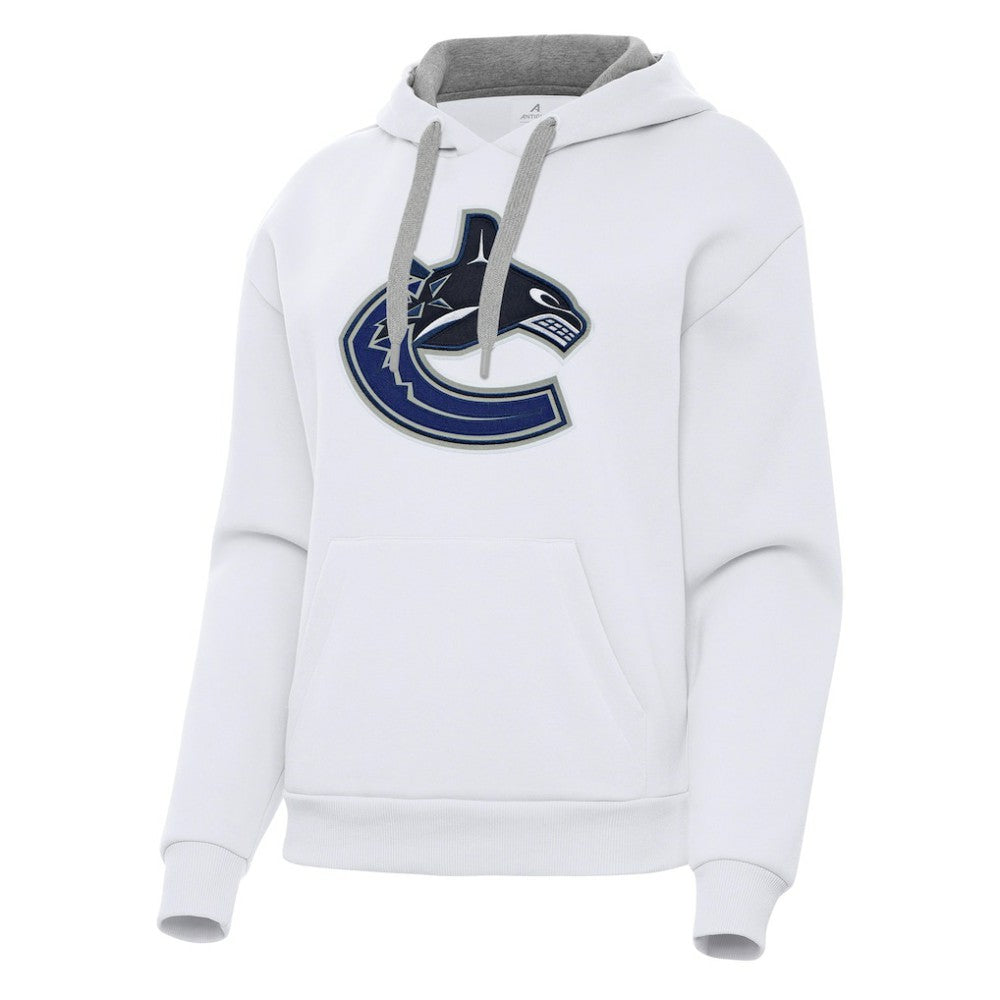 Vancouver Canucks Antigua Women's Victory Pullover Hoodie - White | NHL sale