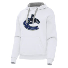 Vancouver Canucks Antigua Women's Victory Pullover Hoodie - White | NHL sale