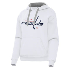 Washington Capitals Antigua Women's Victory Pullover Hoodie - White | NHL near me