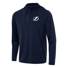 Tampa Bay Lightning Antigua Tidy Quarter-Zip Hoodie - Heather Navy | NHL Clearance