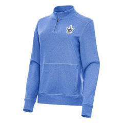 Toronto Maple Leafs Antigua Women's Crush Quarter-Zip Fleece Sweatshirt - Heather Royal | NHL near me