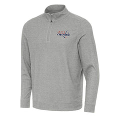 Washington Capitals Antigua Subtle Quarter-Zip Sweatshirt - Heather Gray | NHL near me