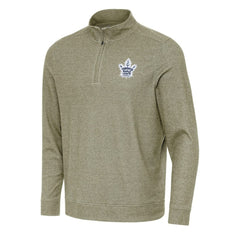 Toronto Maple Leafs Antigua Subtle Quarter-Zip Sweatshirt - Olive | NHL near me